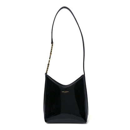Patent Calfskin Mini Rendez-Vous Hobo Black