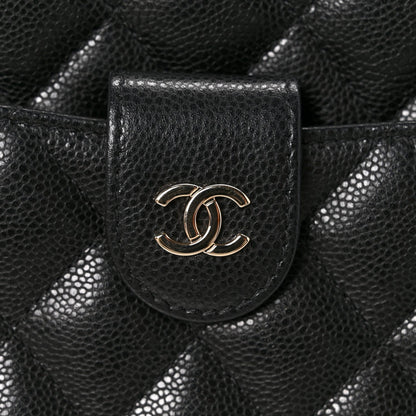 Caviar Quilted Chain Camera Bag Black