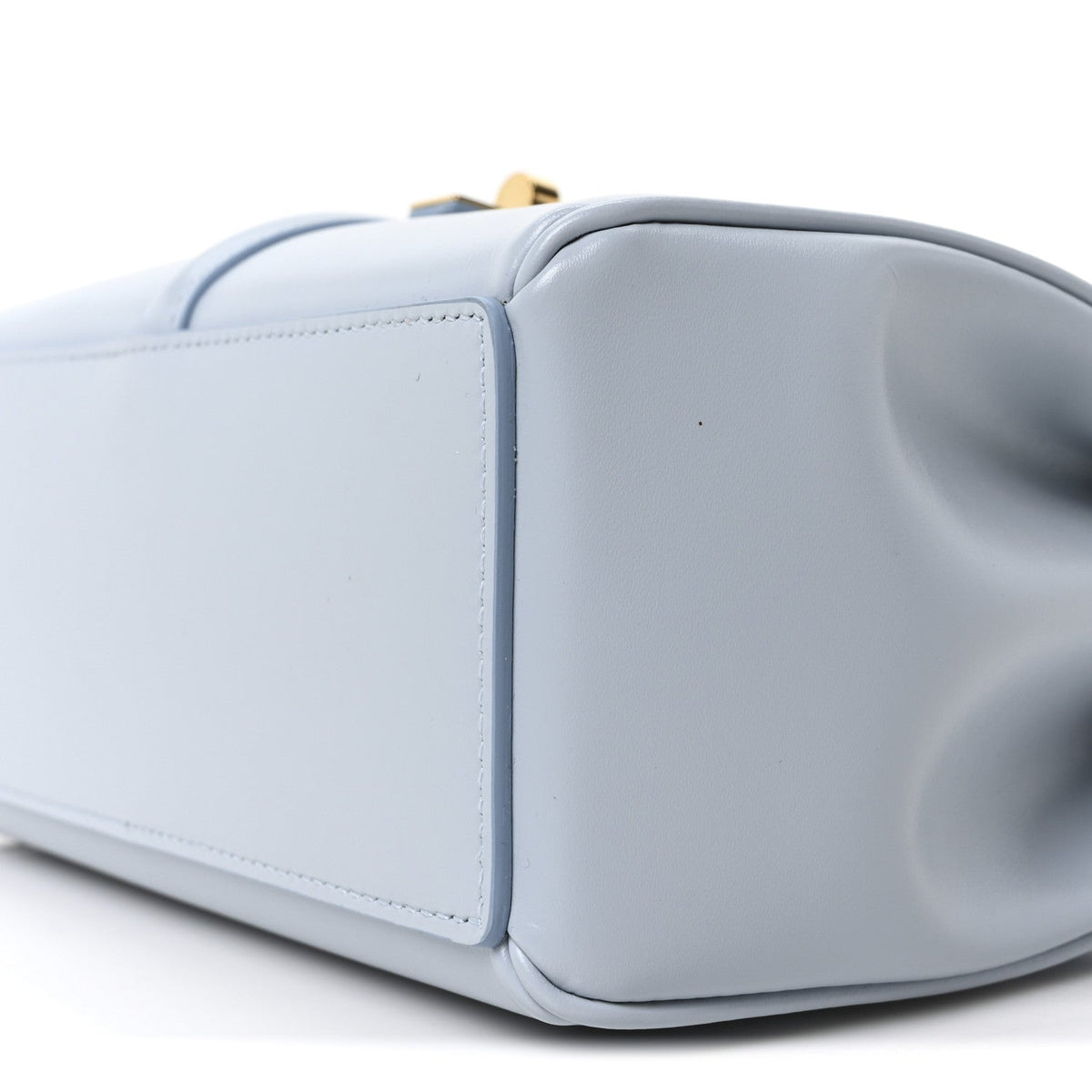 Satinated Calfskin Mini 16 Top Handle Bag Pale Blue