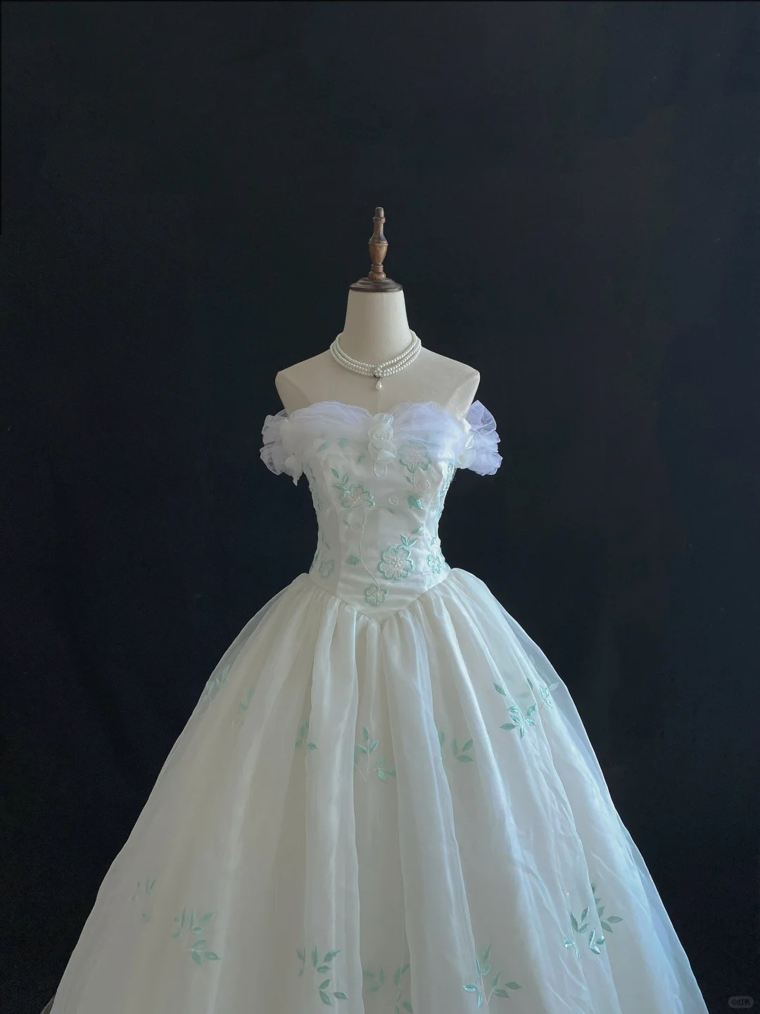 Fairy Strapless A-Line Tulle Embroidery Birthday Ball Gowns Quinceanera Dresses, D1147