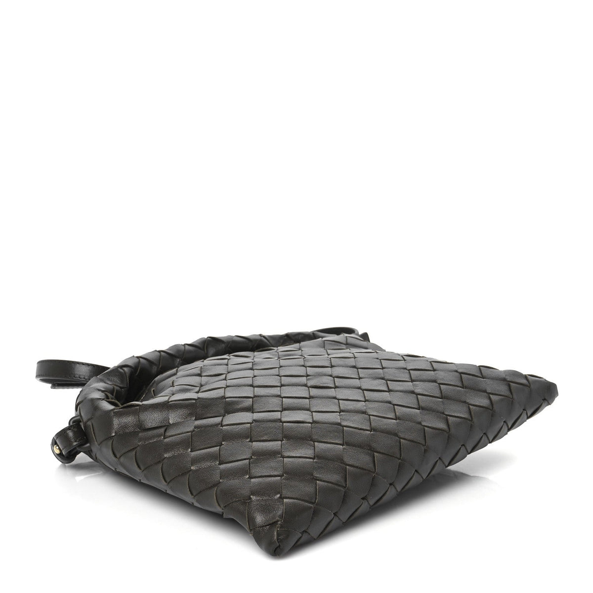 Calfskin Intrecciato Mini Hop Kaki