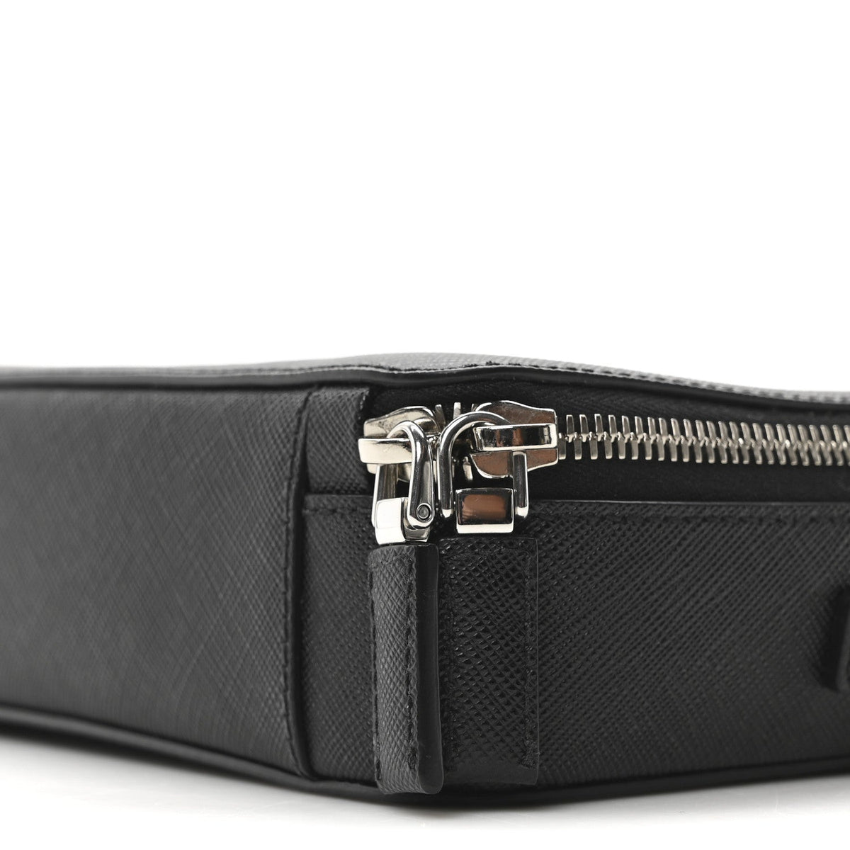 Saffiano Travel Small Brique Crossbody Bag Black