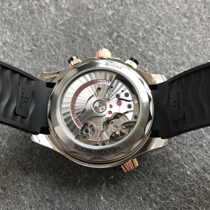 SEAMASTER DIVER 300M ROSE GOLD CASE 44MM CHRONOGRAPH BLACK DIAL