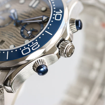 SEAMASTER DIVER 300M CHRONOGRAPH BLUE CERAMIC GREY DIAL