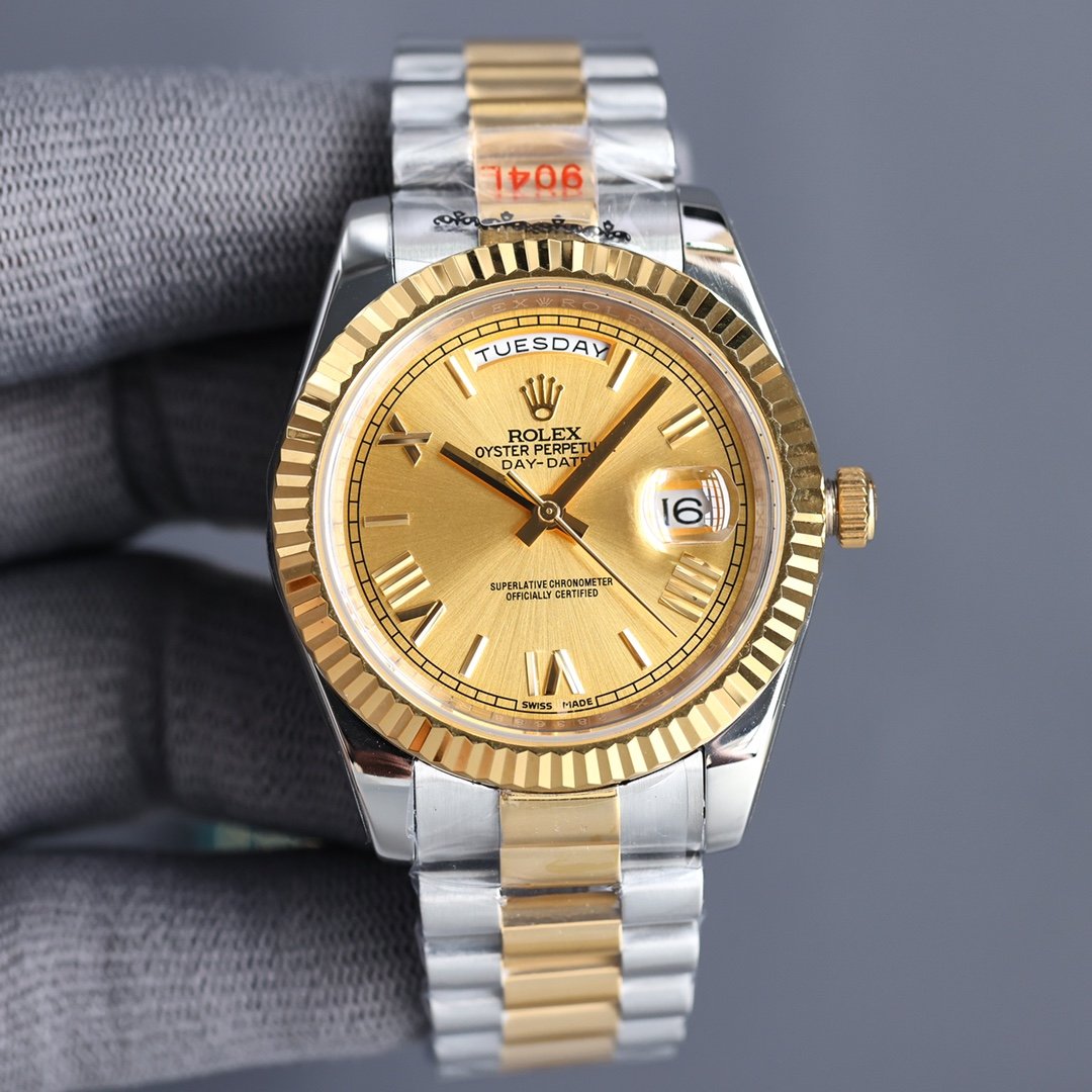 DAY-DATE 40 GOLD STEEL JUBILEE BRACELET