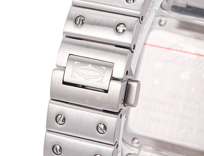 SANTOS LADY 35.1MM STEEL CASE BLUE DIAL