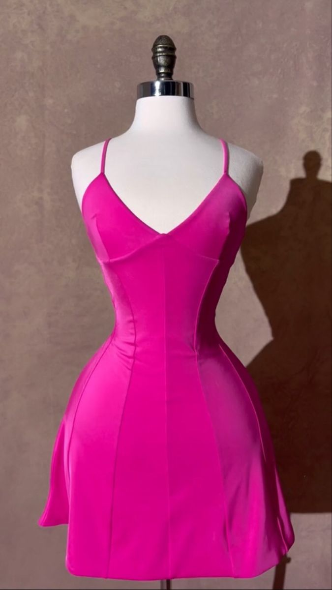 Grape Straps A-Line Satin Short Party Dresses Homecoming Dresses, D1321