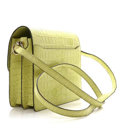 Matte Alligator Mini Sac Roulis Jaune Bourgeon