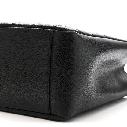 Caviar Quilted Grand Shopping Tote GST Black