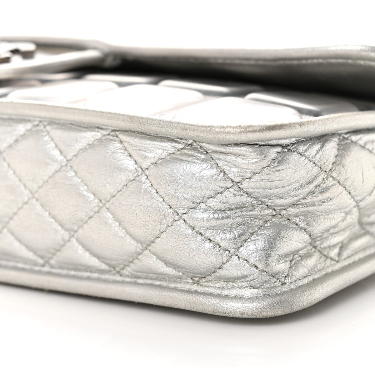 Vinyl Large Ice Cube Flap Silver