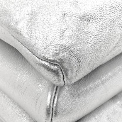 Metallic Lambskin Embossed Monogram Coussin PM Silver
