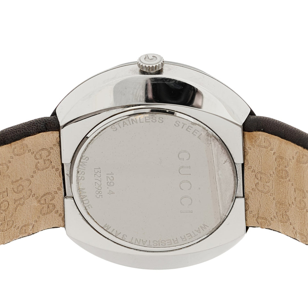 Stainless Steel Calfskin 35mm U-Play Quartz Watch Brown