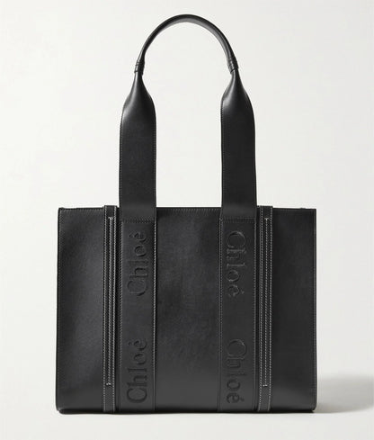 CHLOÉ Woody medium embroidered leather tote