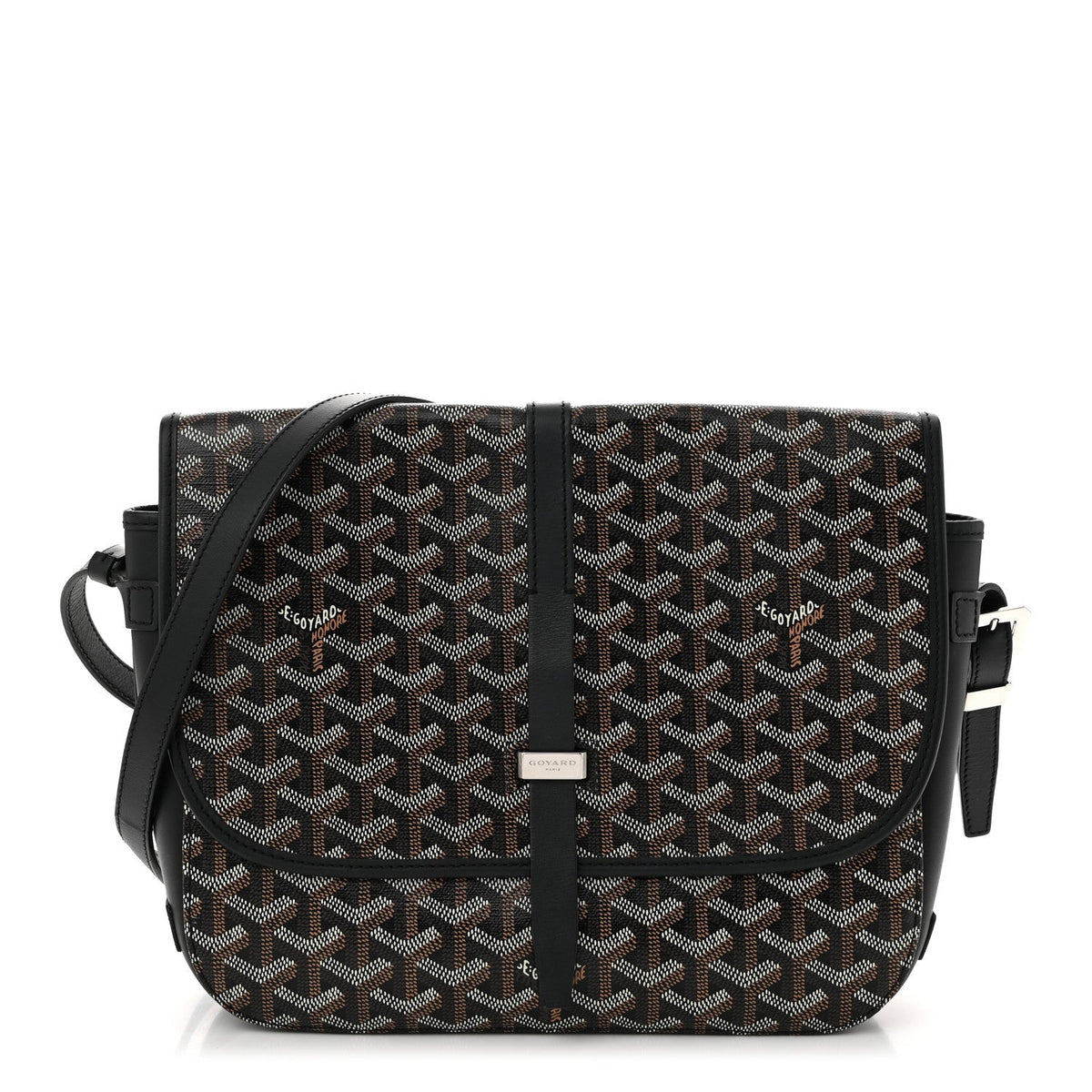 Goyardine Belvedere II MM Messenger Bag Black