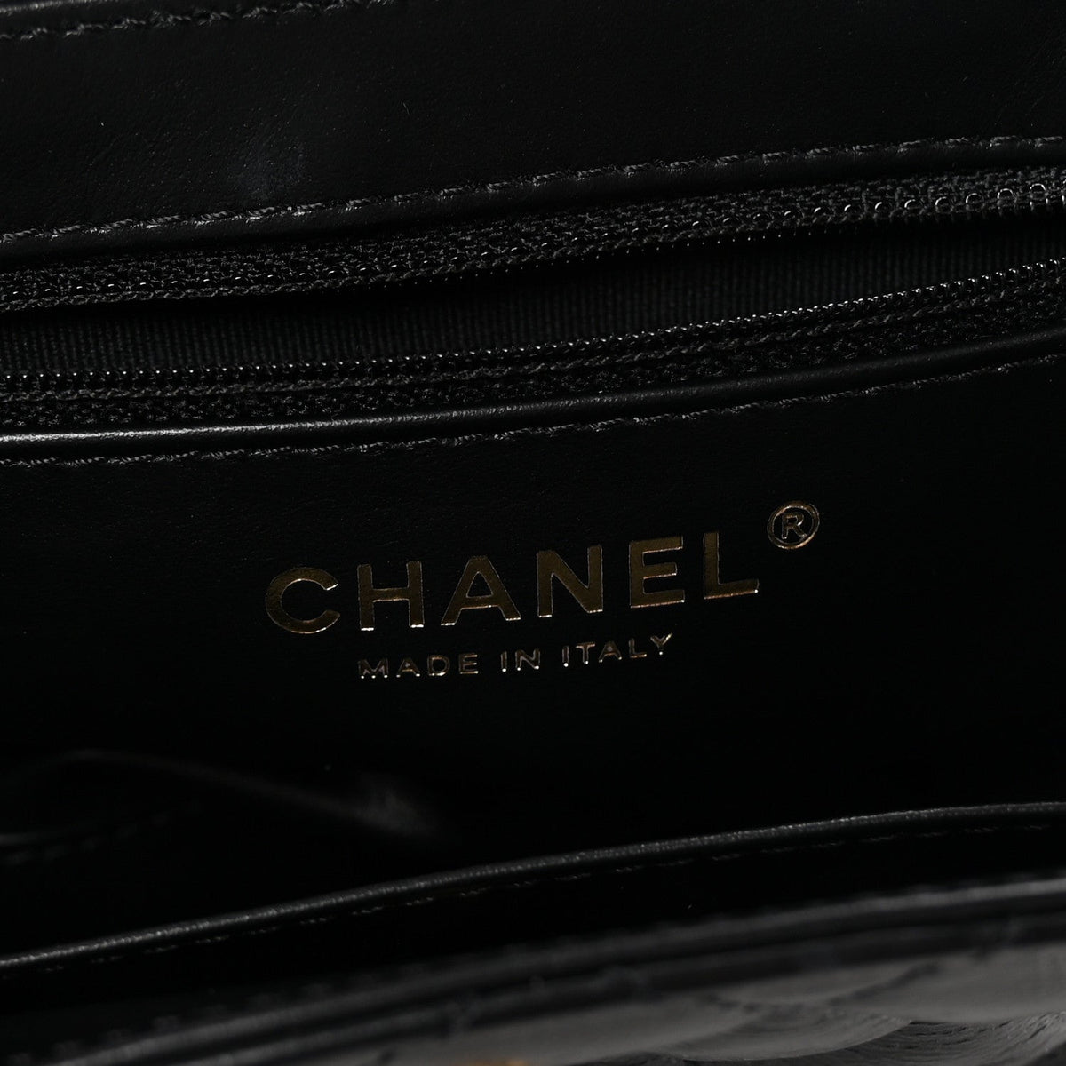 Shiny Aged Calfskin Quilted Nano Kelly Shopper Black