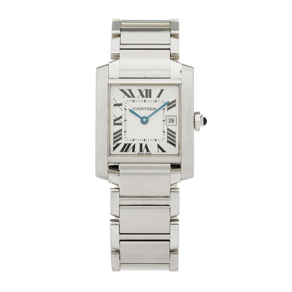 Stainless Steel 25mm Tank Francaise Quartz Watch