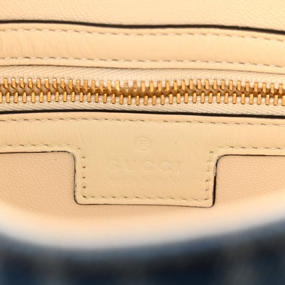 Denim Small Jackie Shoulder Bag Blue Denim