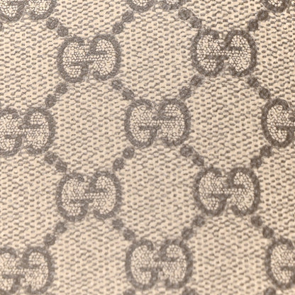 GG Supreme Monogram Emblem Large Tote Bag Beige Dark Brown