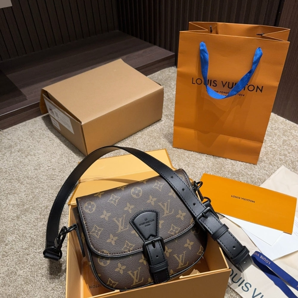 LOUIS VUITTON MONTSOURIS MESSENGER PM MONOGRAM MACASSAR CANVAS BROWN 19CM M47060