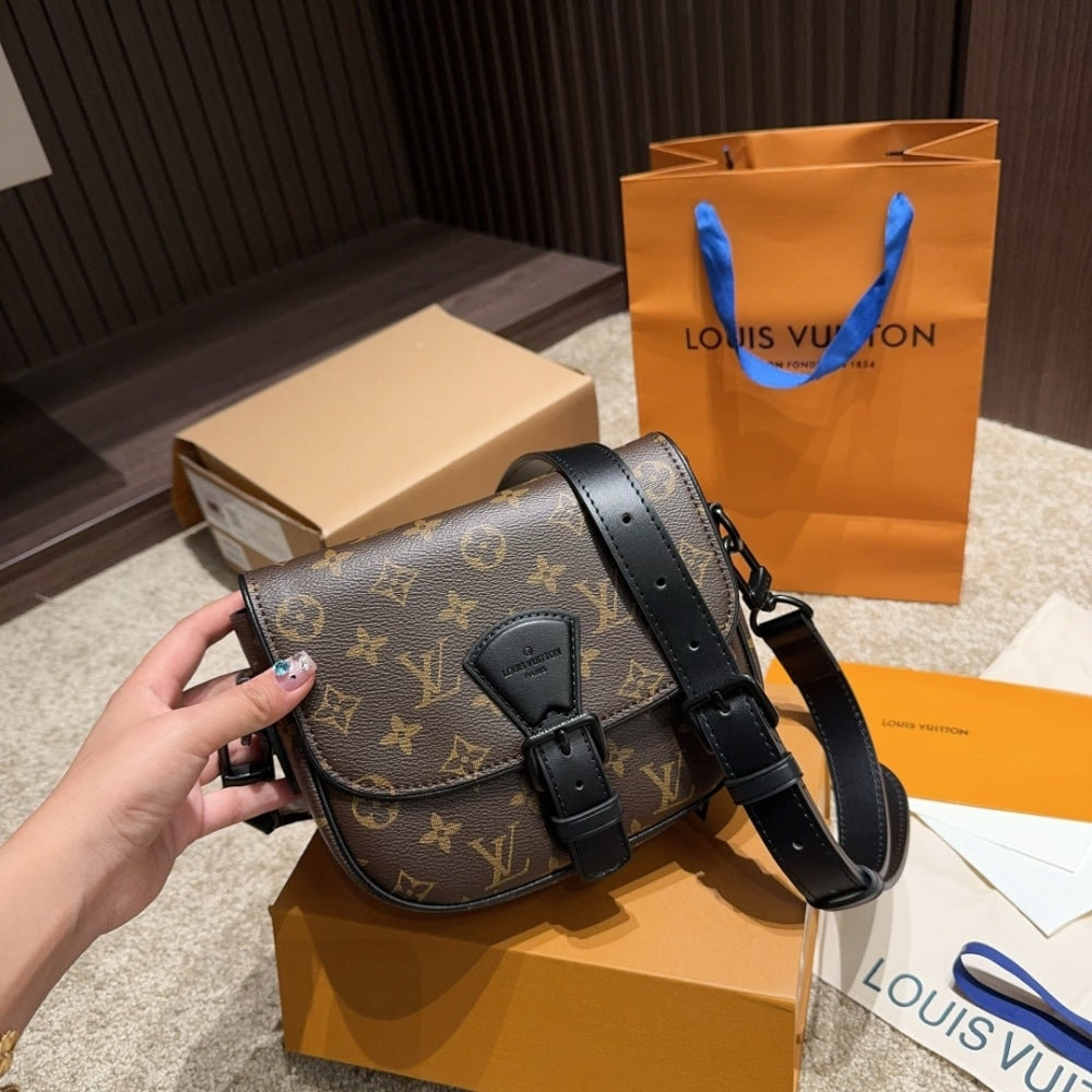 LOUIS VUITTON MONTSOURIS MESSENGER PM MONOGRAM MACASSAR CANVAS BROWN 19CM M47060