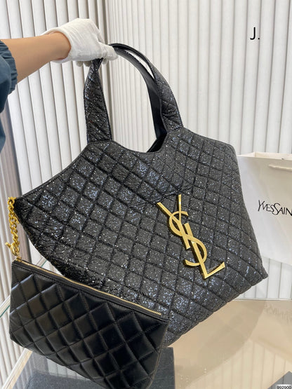 Women Saint Laurent Icare Maxi Shopping Bag In Quilted