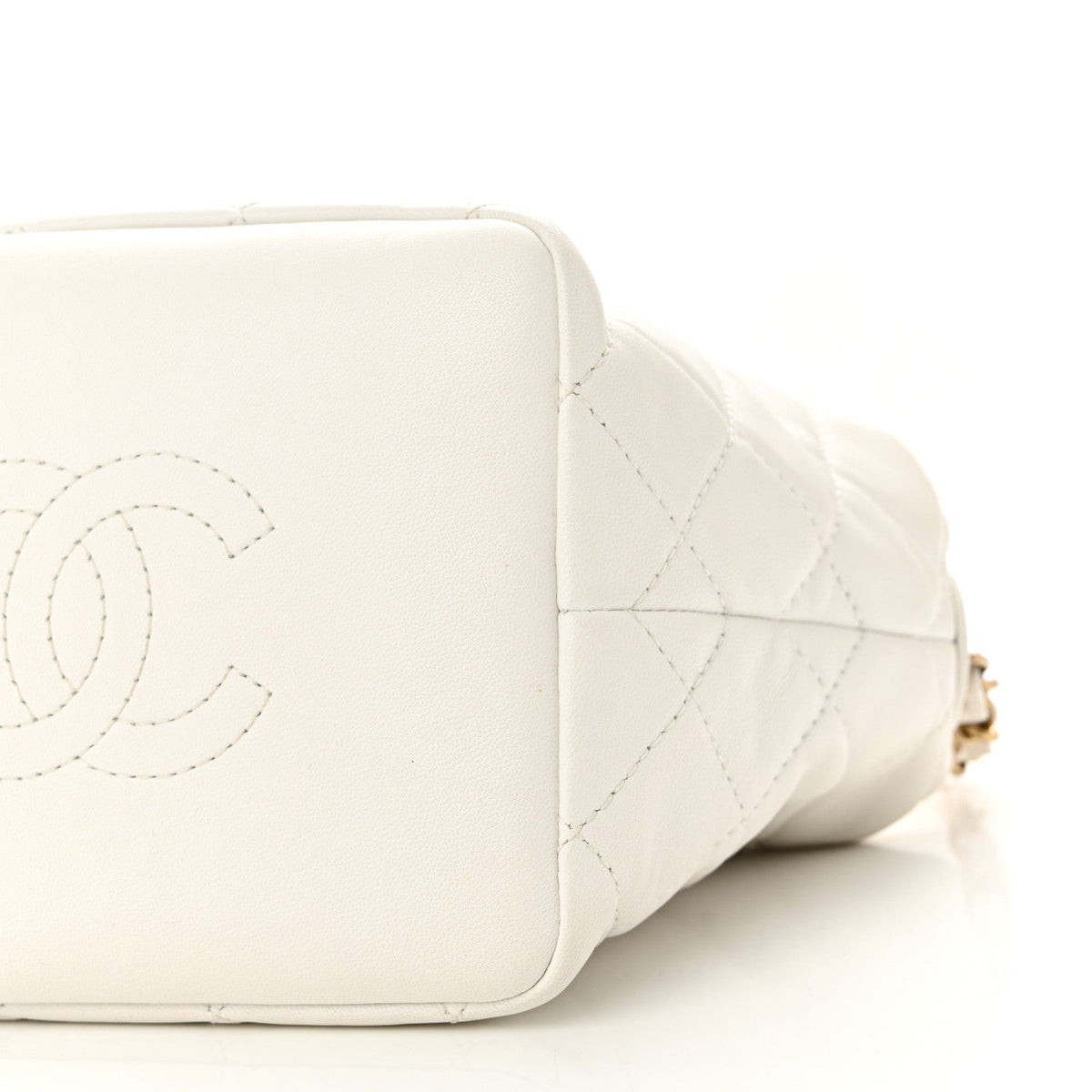 Lambskin Quilted Small Perfect Meeting Hobo White