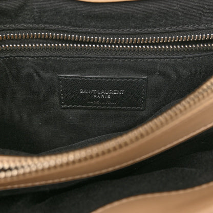 Calfskin Y Quilted Monogram Medium Loulou Chain Satchel Nude Powder