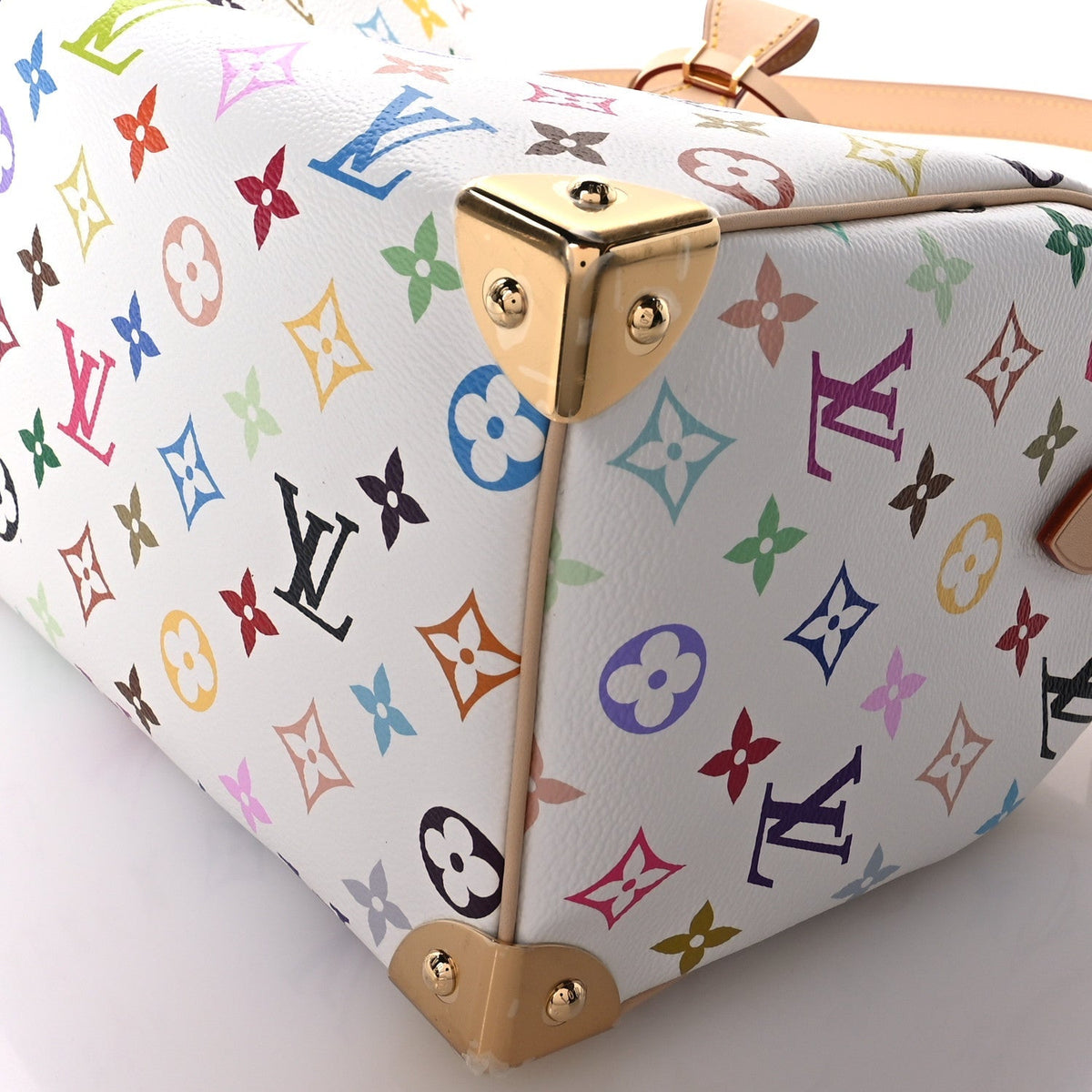 LV X TM Monogram Multicolor Speedy Bandouliere 25 White