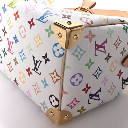 LV X TM Monogram Multicolor Speedy Bandouliere 25 White