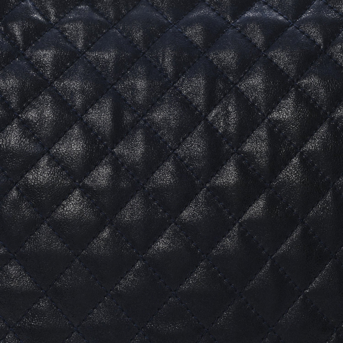 Iridescent Calfskin Large Gentle Boy Flap  Navy Blue