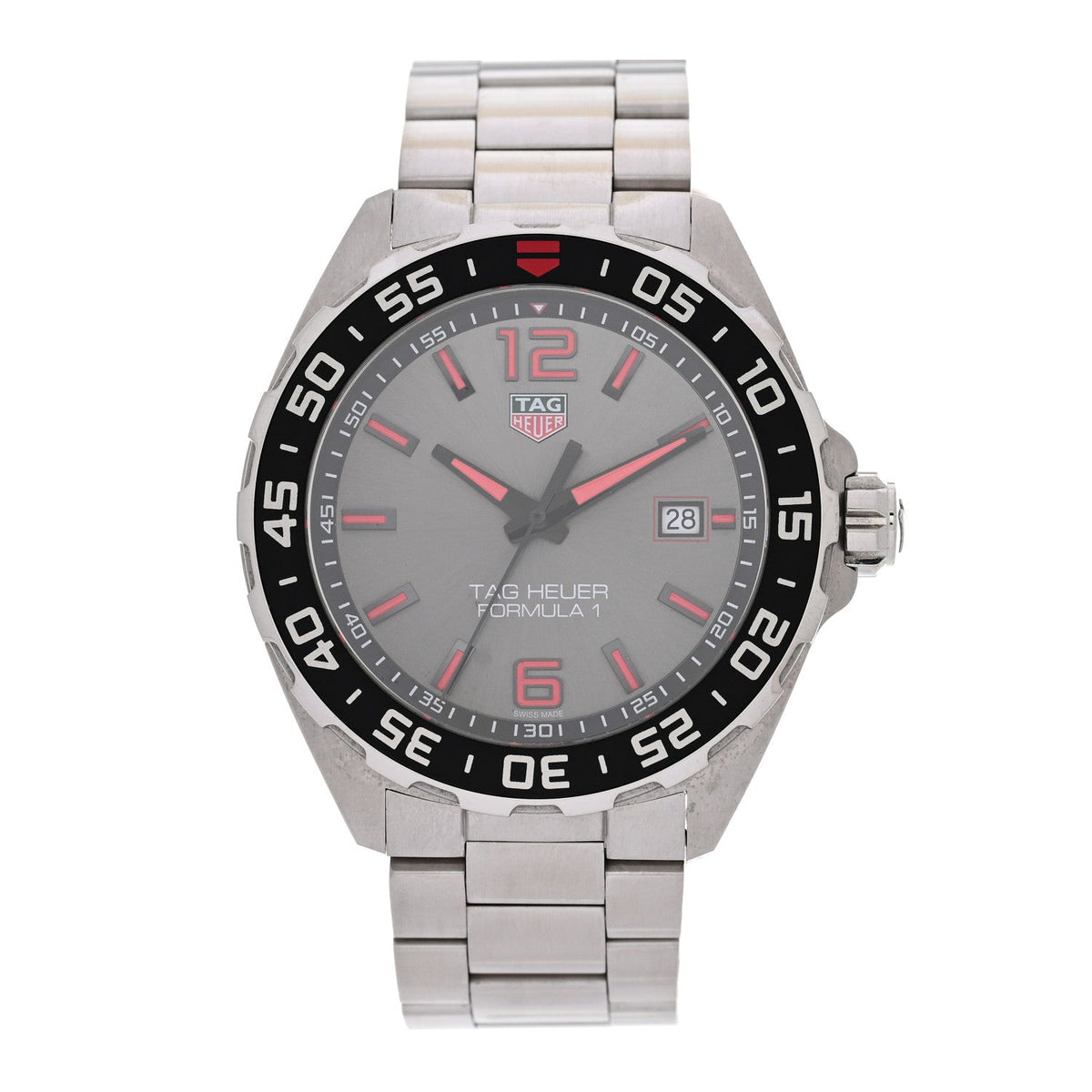 Stainless Steel 43mm Formula 1 Quartz Watch Silver WAZ1018