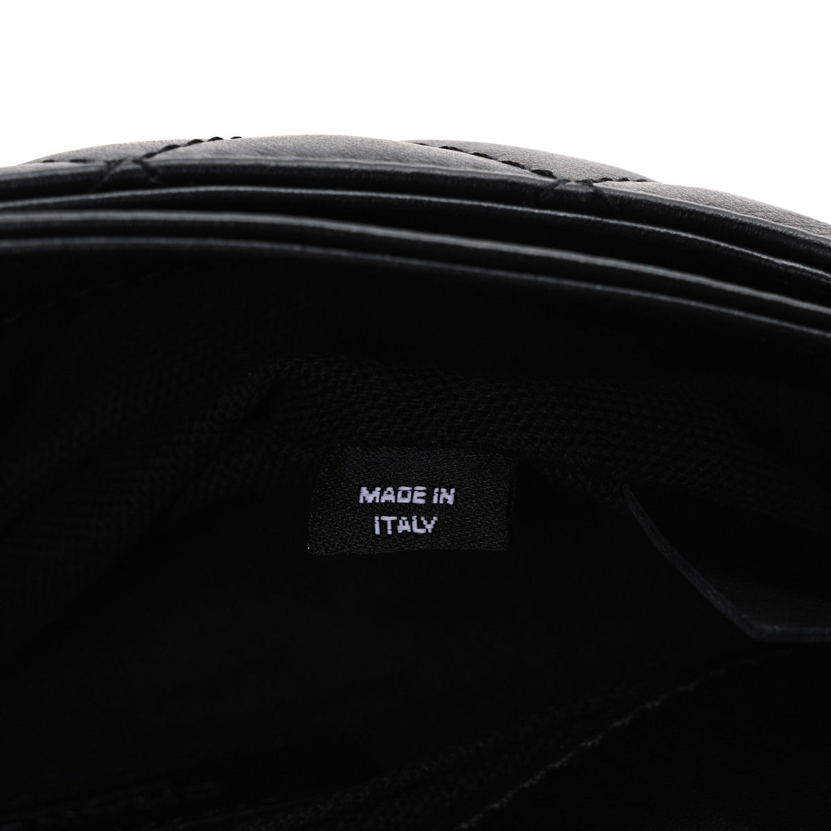 Calfskin Quilted CC Uniform Flap Belt Bag Black