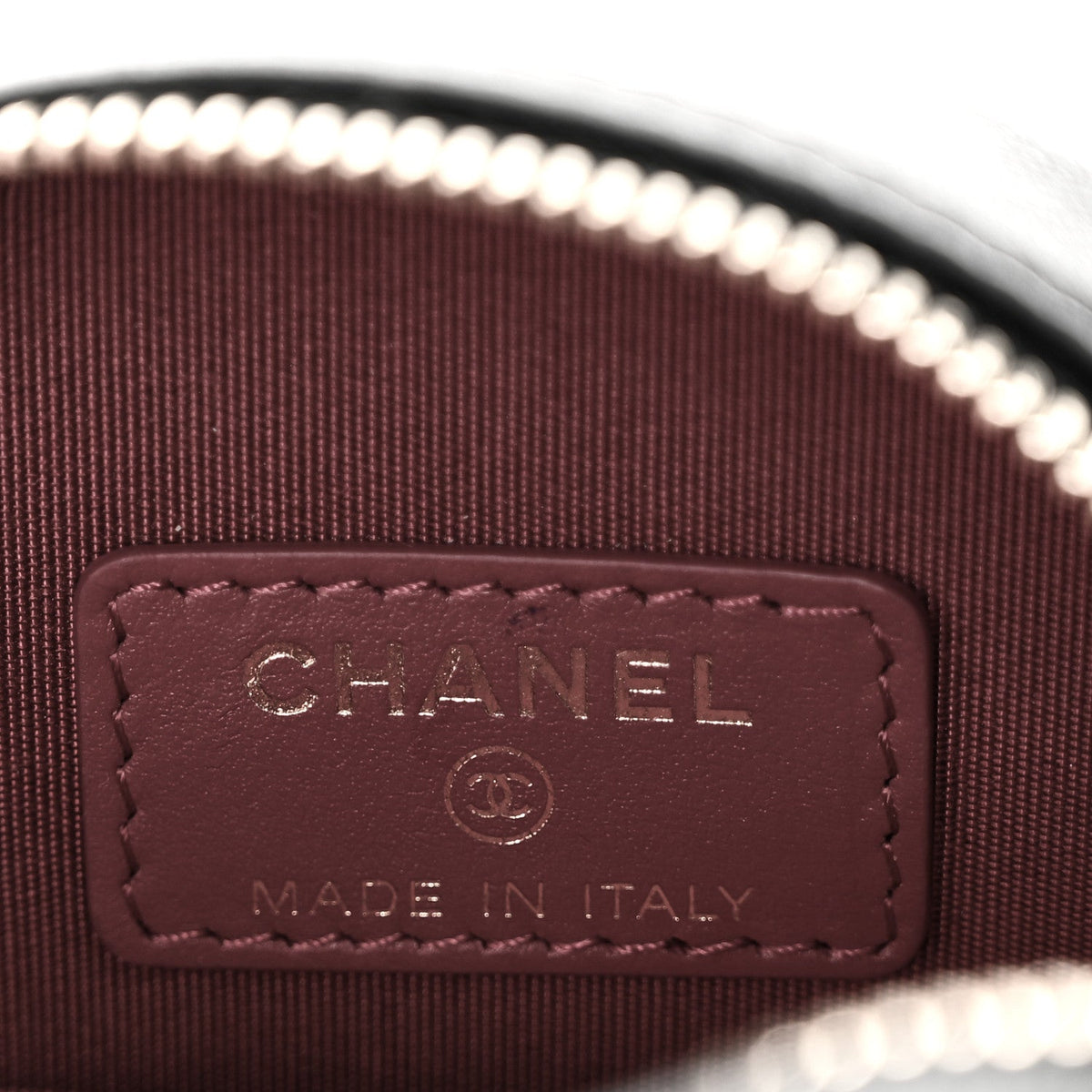 Shiny Goatskin Quilted Chanel 19 Round Clutch With Chain Black