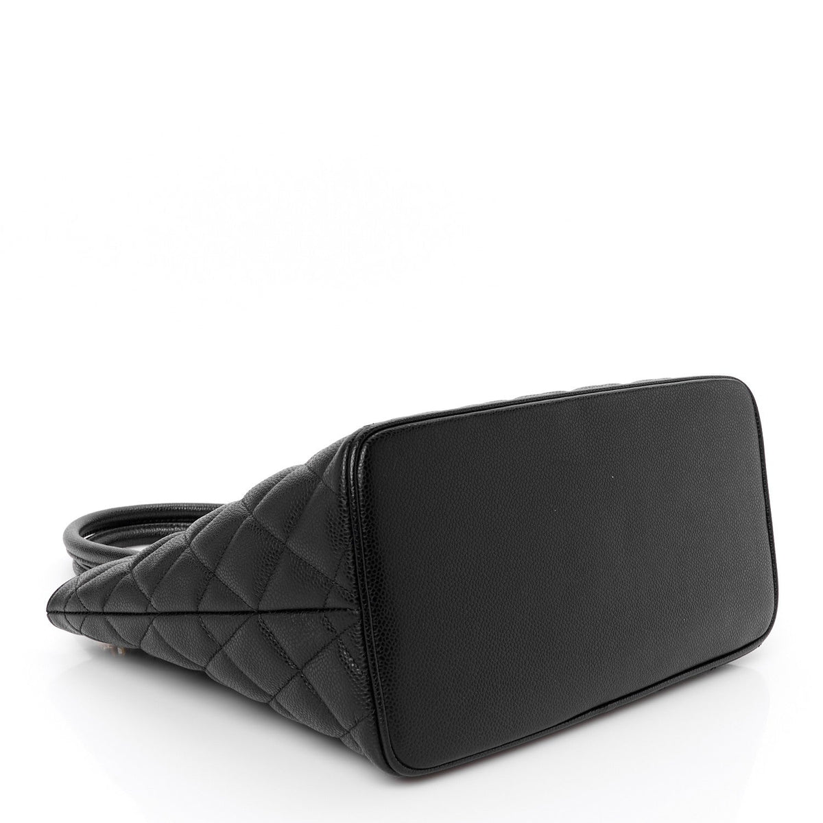 Caviar Quilted Medallion Tote Black