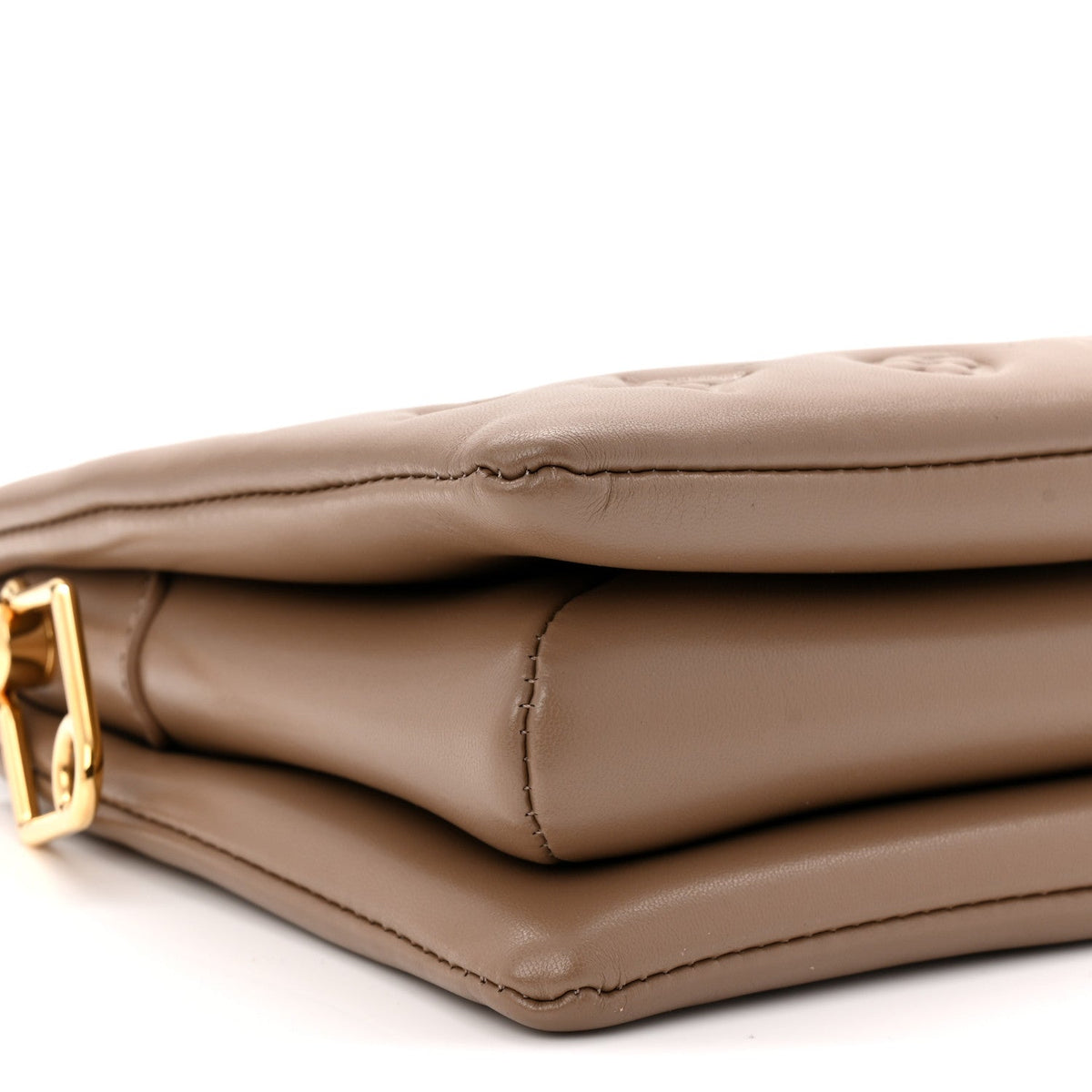 Lambskin Embossed Monogram Coussin PM Taupe
