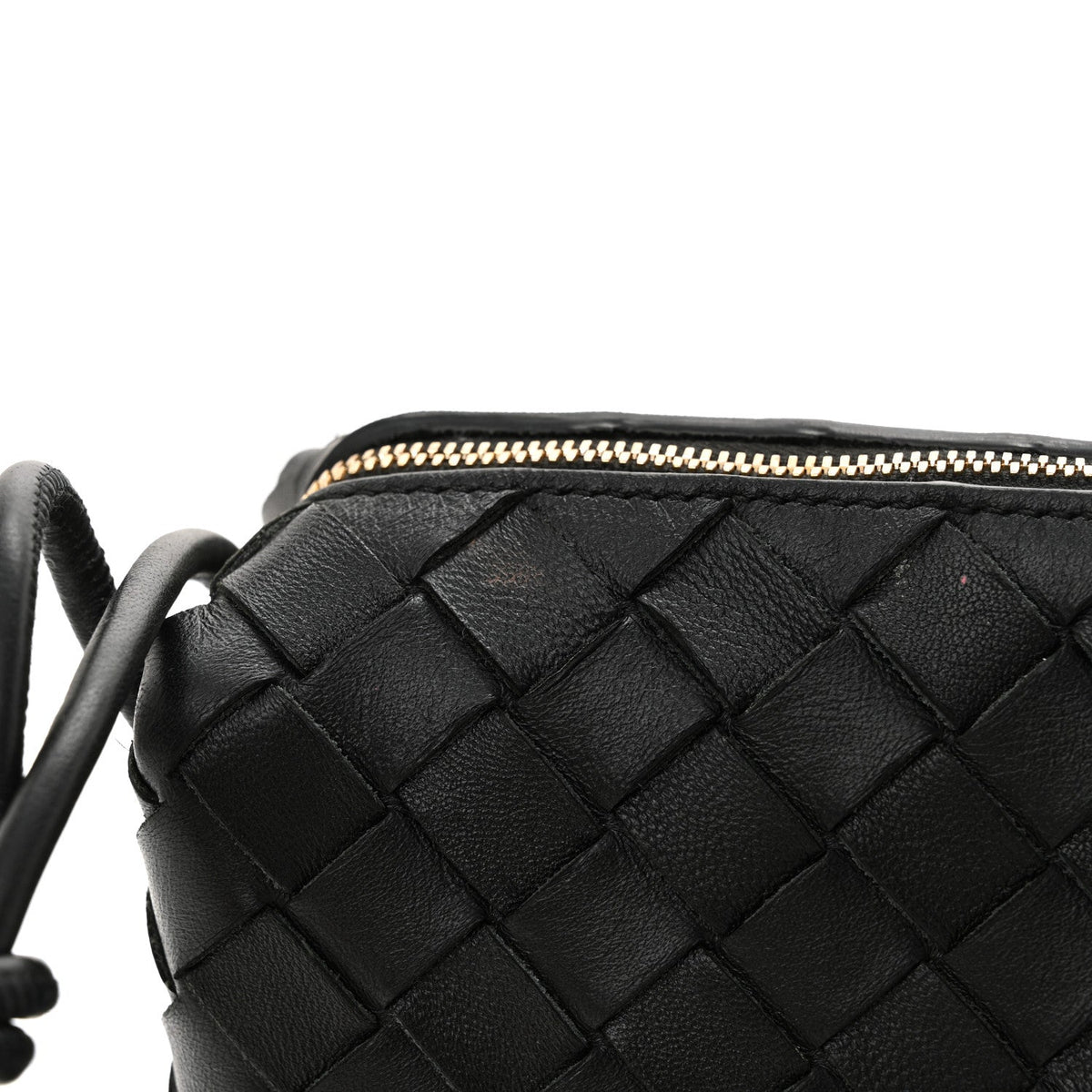 Nappa Intrecciato Mini Loop Camera Bag Black