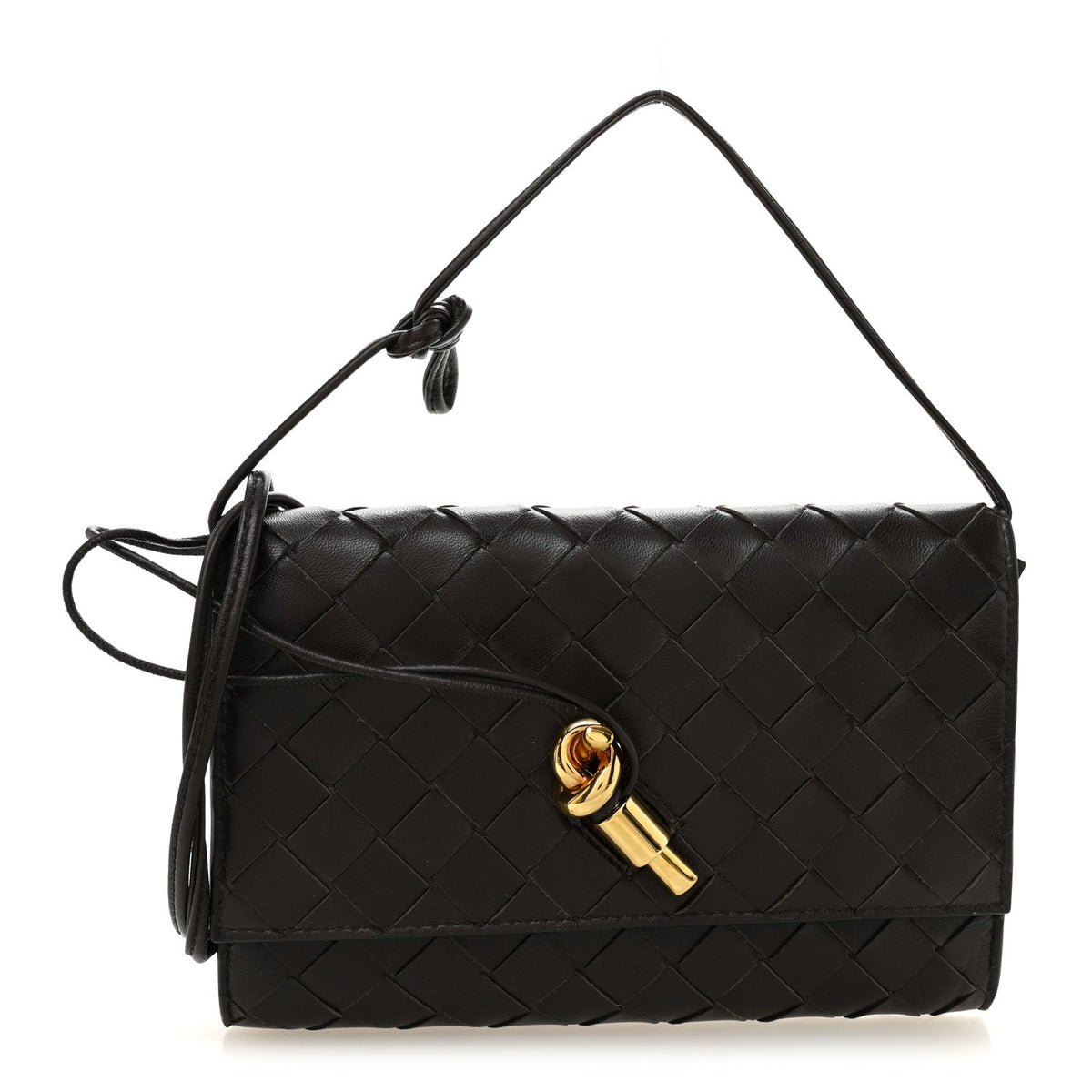Nappa Intrecciato Andiamo Pouch On Strap Fondant