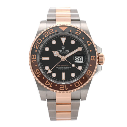 Stainless Steel 18K Everose Gold 40mm GMT-Master II Root Beer Watch 126711CHNR