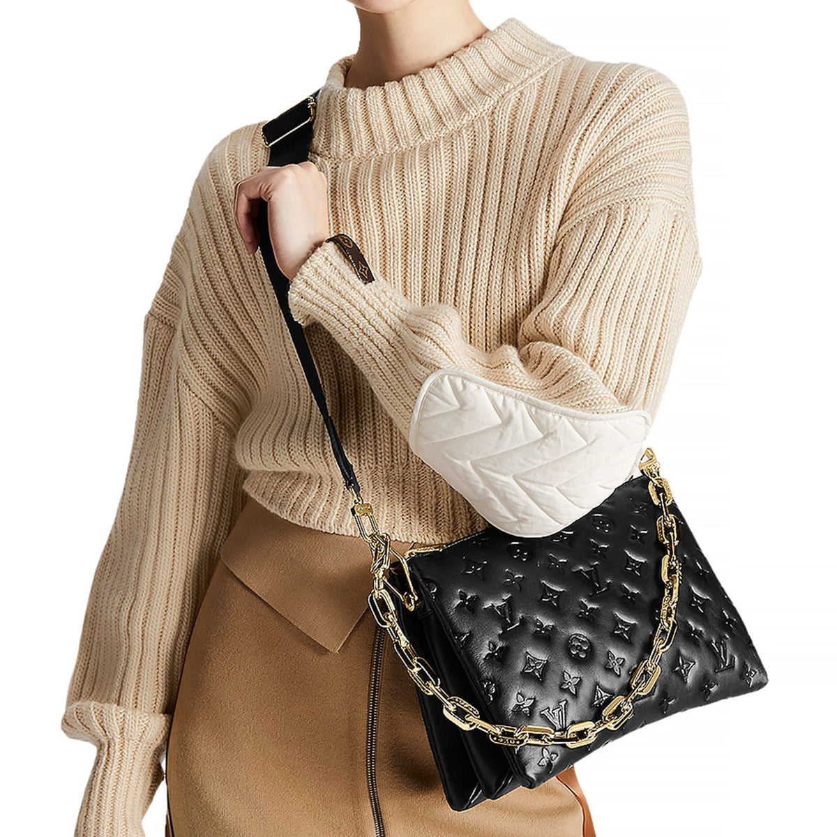 Louis Vuitton Monogram Black Coussin PM Bag M21260