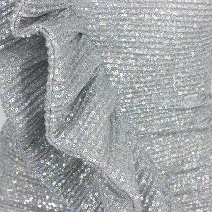 Strapless Silver Short Homecoming Dress With Side Ruffules Mini Party Dress SH1454