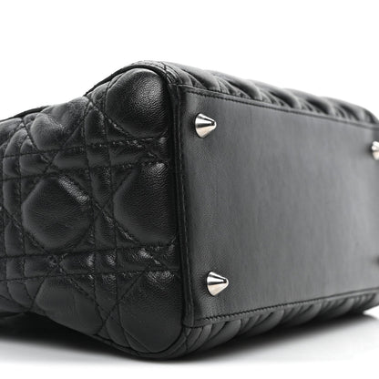 Lambskin Cannage Medium Lady Dior Black