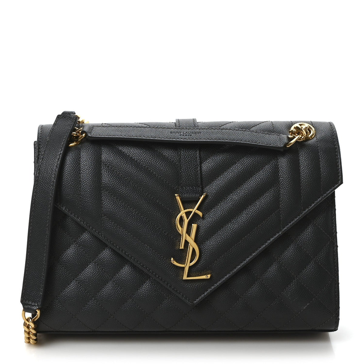 Grain De Poudre Textured Mixed Matelasse Triquilt Medium Monogram Satchel Dark Smog