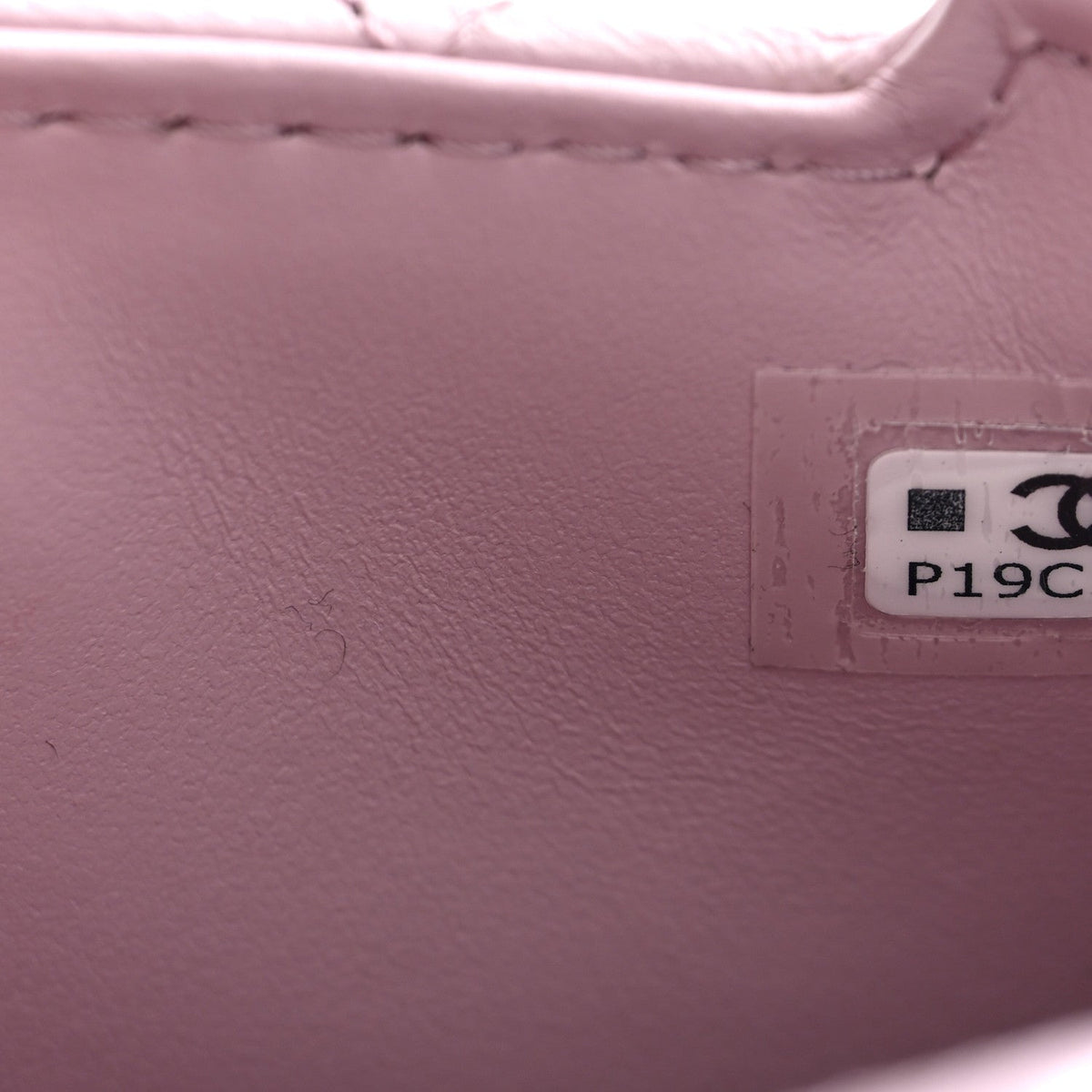 Shiny Aged Calfskin Quilted Mini Nano Kelly Shopper Light Pink