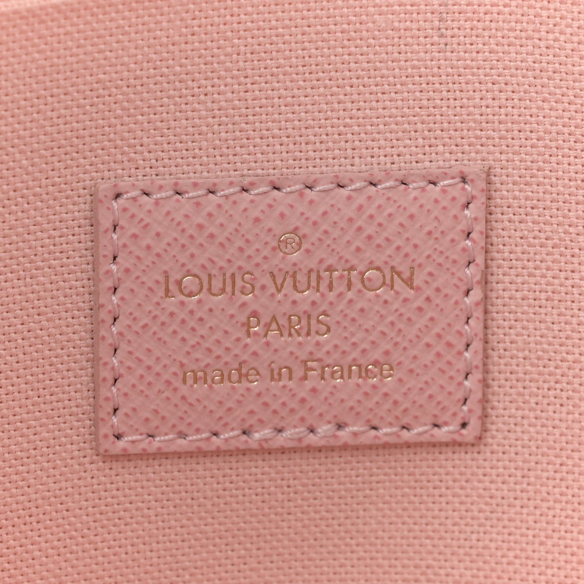 Damier Azur Pochette Felicie Chain Wallet Rose Ballerine