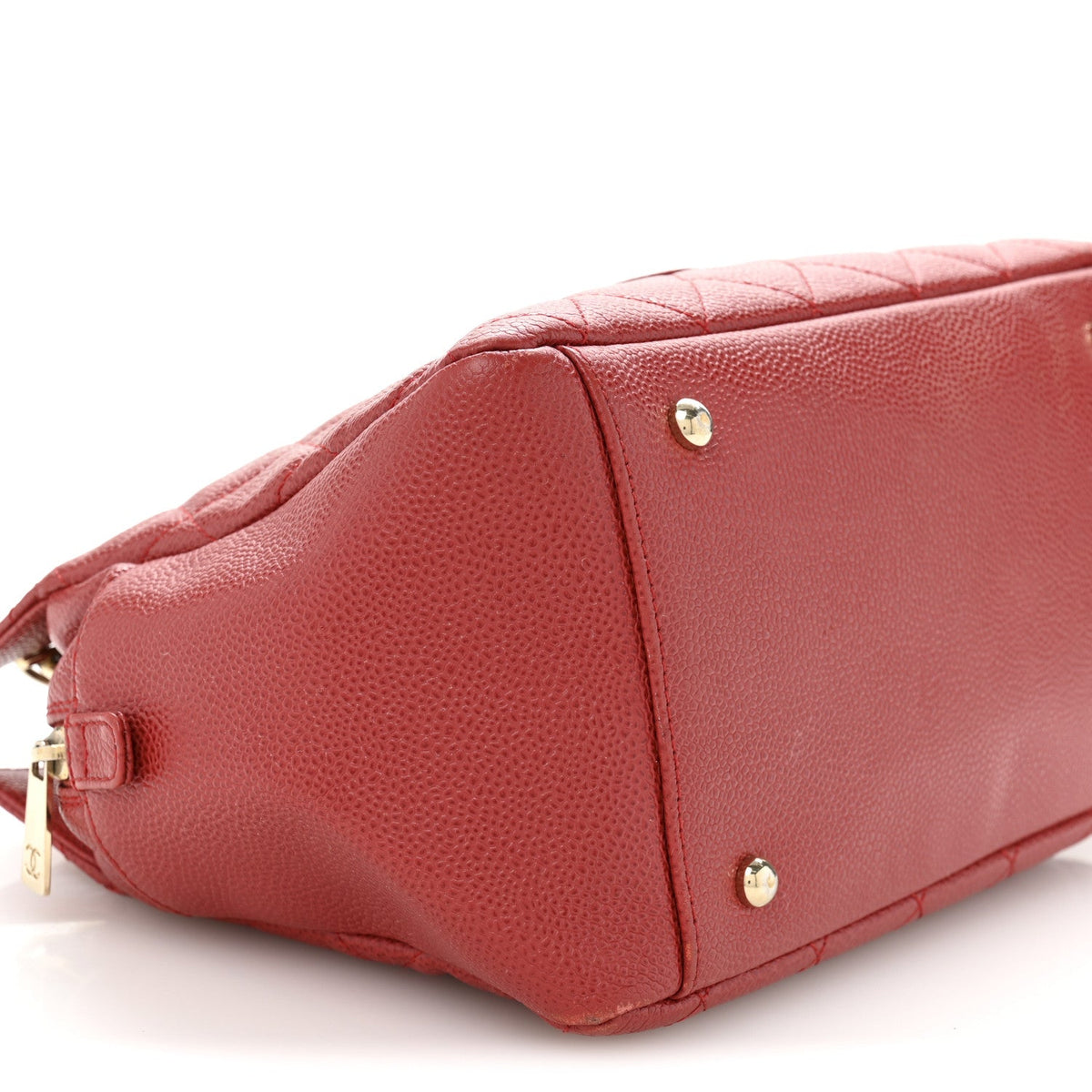 Caviar Quilted Petit Timeless Shopping Tote PTT Red
