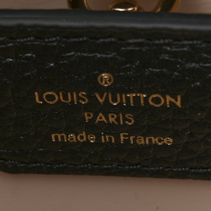 Taurillon Enamel Flower Padlock Chain Capucines BB Black