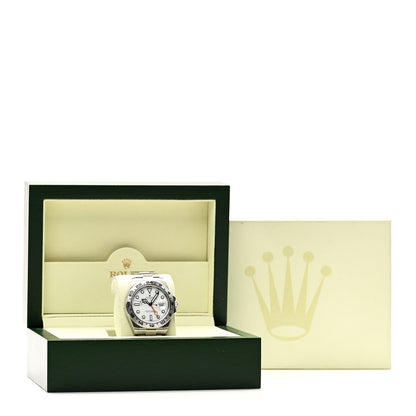 Stainless Steel 42mm Oyster Perpetual Date Explorer II Watch White 216570