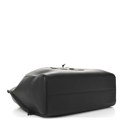 Calfskin Cuir Triomphe Cabas Drawstring Black