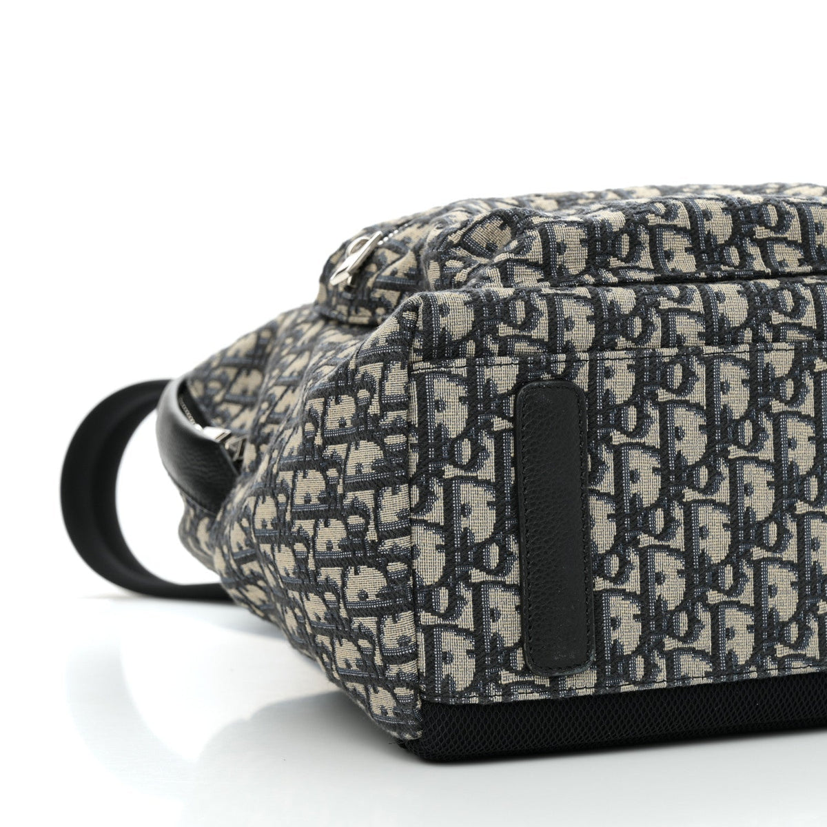 Oblique Calfskin Rider Backpack Beige Black