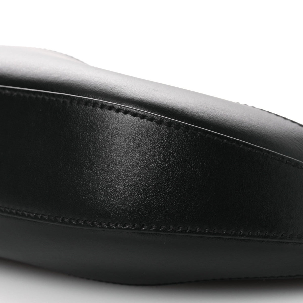 City Calfskin Medium Metal Triangle Logo Bag Black